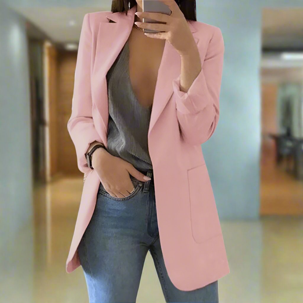 Eleganter Blazer Slim Fit Einreiher Klassisch