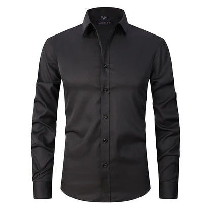 Herren Slim Fit Hemd Stretch Bügelfrei Modern