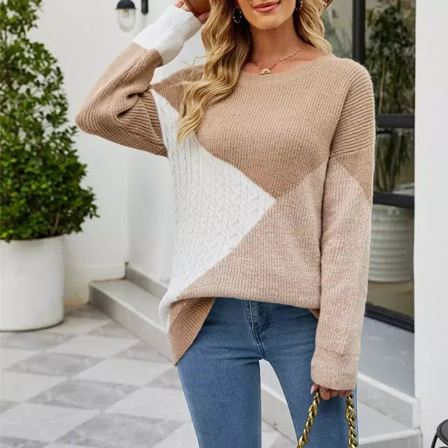 Strickpullover Damen Modern Winterlich Elegent