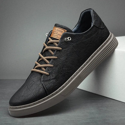 Leder Sneaker Bequem Laufschuhe Herren