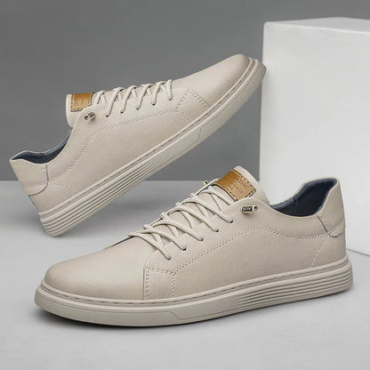 Leder Sneaker Bequem Laufschuhe Herren