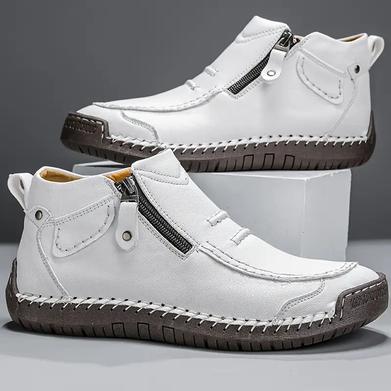 Rutschfeste Lederstiefel Orthopädisch Herren