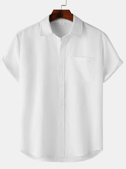 Leinen Hemd Sommer Kurzarm Button Down