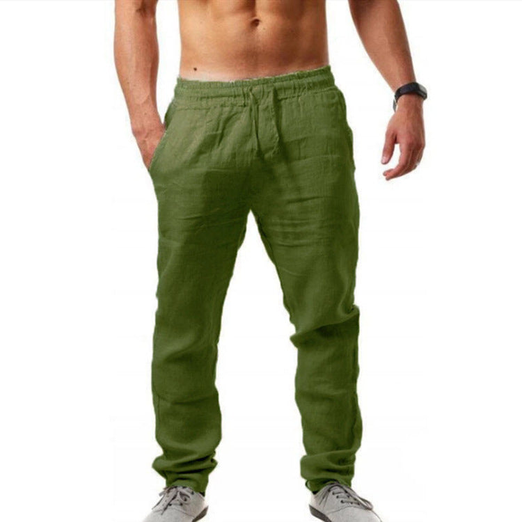 Leinenhose Sommer Bequem Elastisch