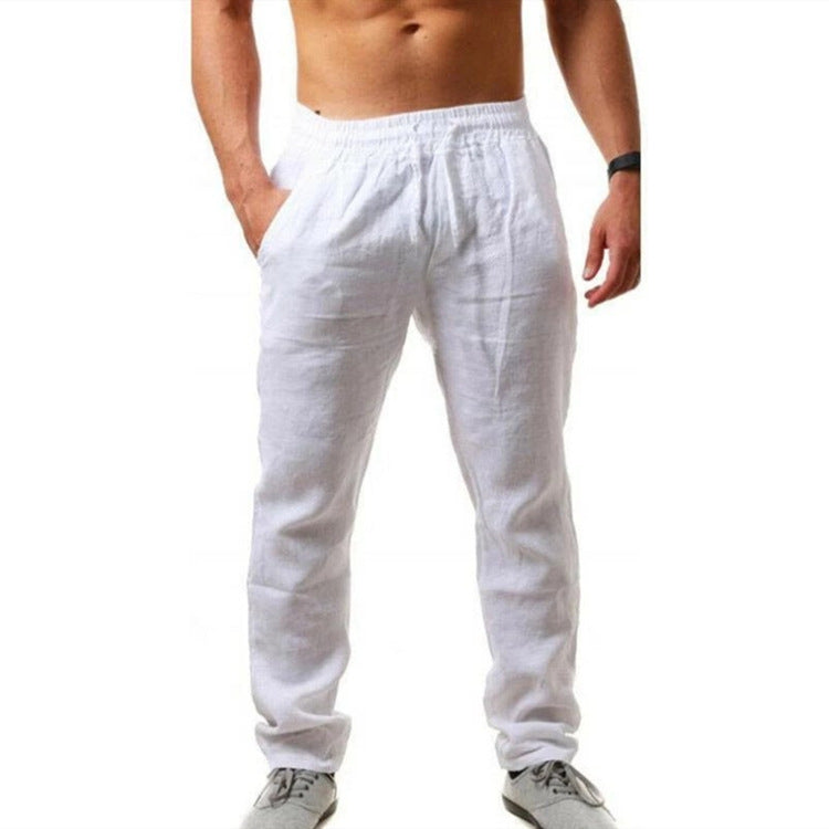 Leinenhose Sommer Bequem Elastisch