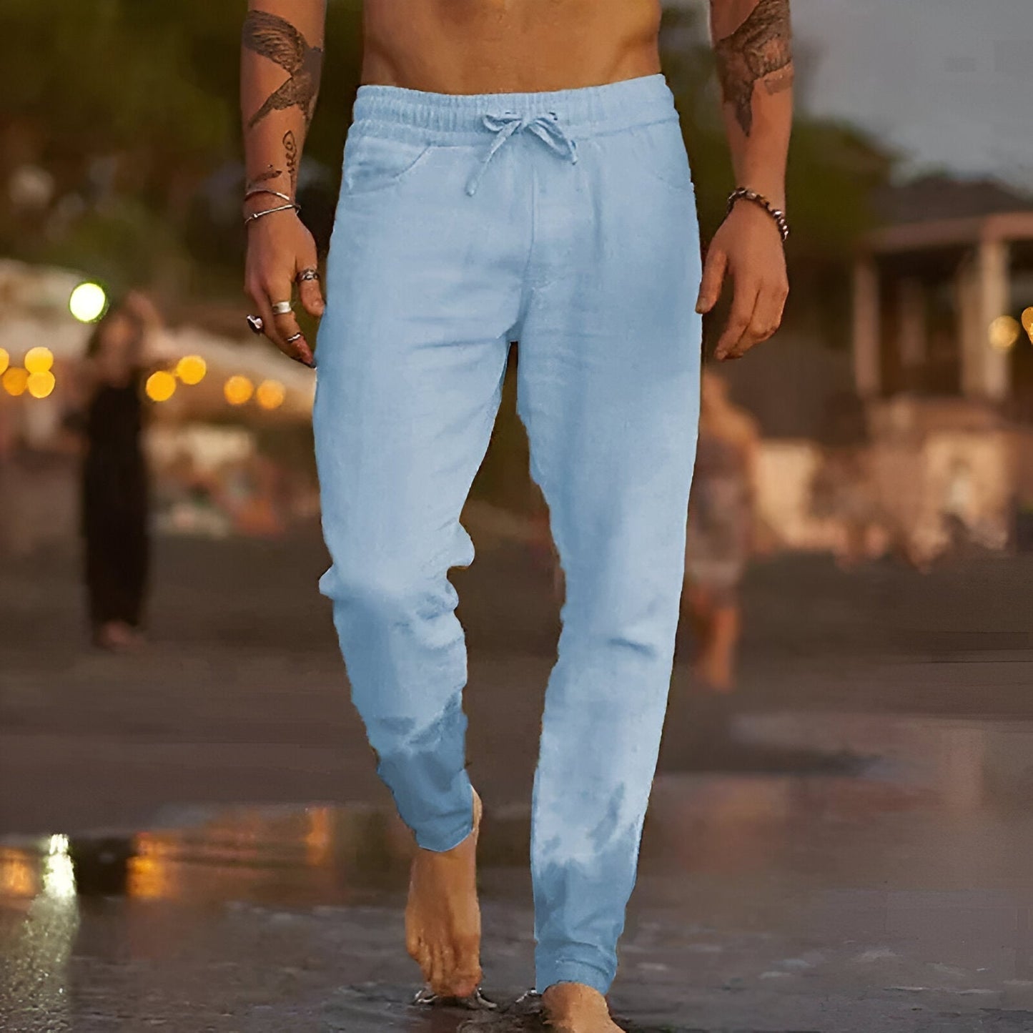 Leinenhose Lockere Passform Sommer Herren