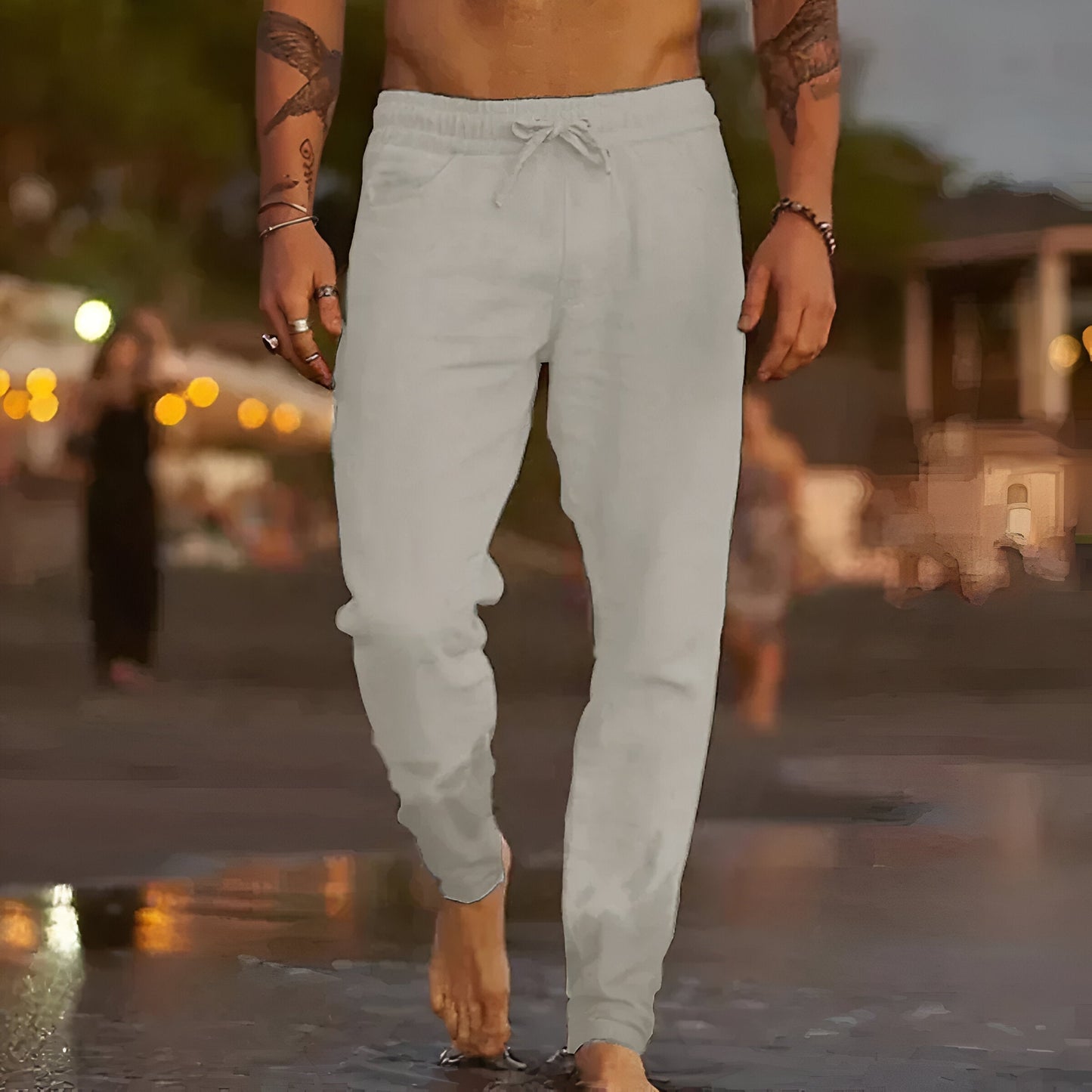 Leinenhose Lockere Passform Sommer Herren