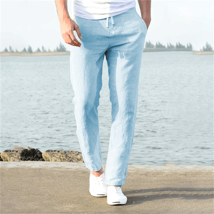 Leinenhose Sommer Herren Gerade Bein