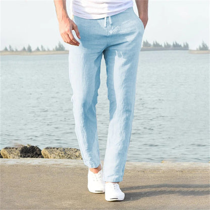 Leichte Sommerhose Herren Bequem Gerades Bein - IdealeKleiden