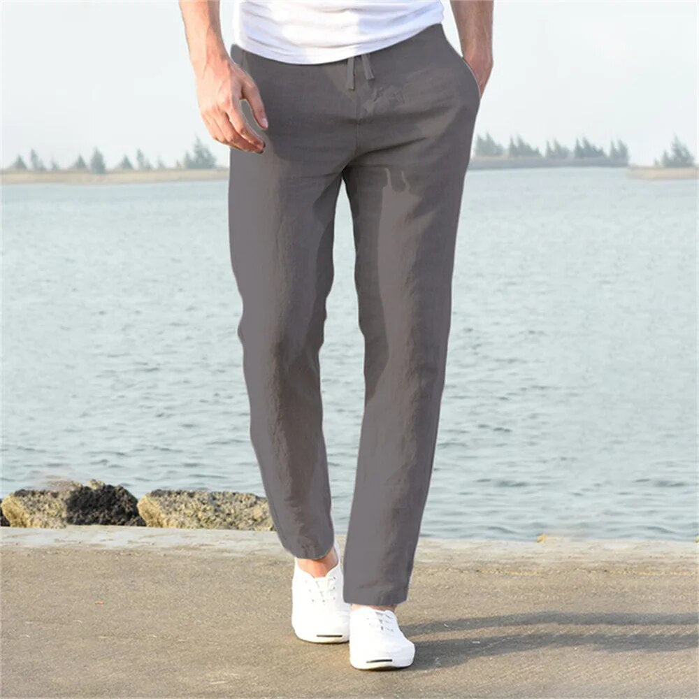 Leichte Sommerhose Herren Bequem Gerades Bein