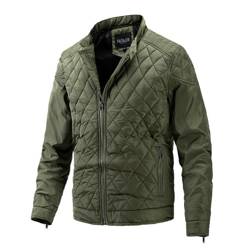 Herren Herbstjacke Rautenmuster Modern Stylish