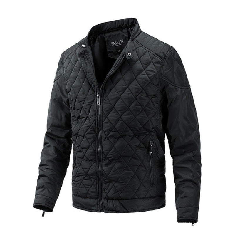 Herren Herbstjacke Rautenmuster Modern Stylish