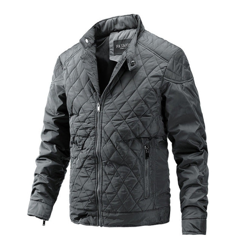 Herren Herbstjacke Rautenmuster Modern Stylish
