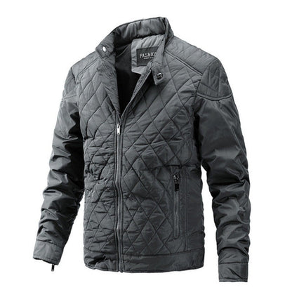 Herren Herbstjacke Rautenmuster Modern Stylish
