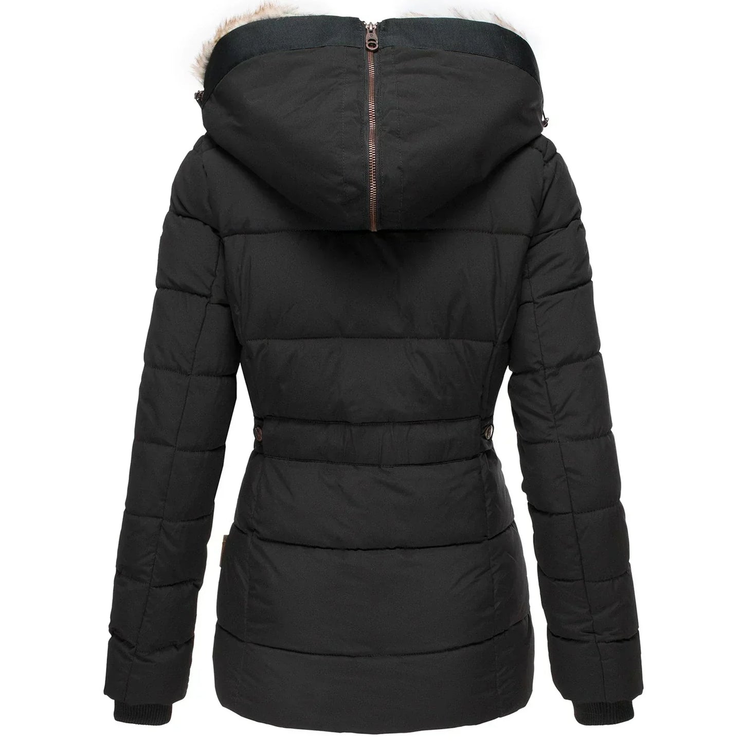 Elegante Winterjacke mit Weichem Pelz - IdealeKleiden