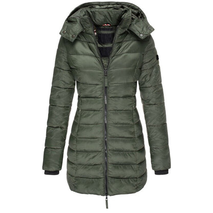 Damen Winterjacke Warm Gepolstert mit Kapuze