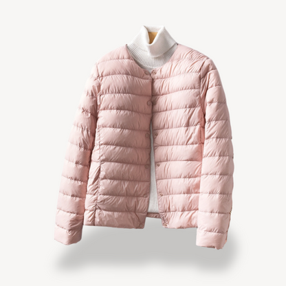 Damen Winterjacke Slim Fit Knopfverschluss