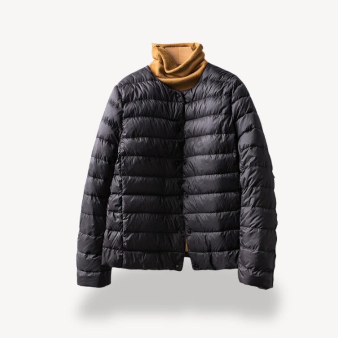 Damen Winterjacke Slim Fit Knopfverschluss