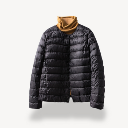 Damen Winterjacke Slim Fit Knopfverschluss