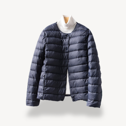 Damen Winterjacke Slim Fit Knopfverschluss