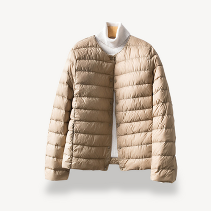 Damen Winterjacke Slim Fit Knopfverschluss
