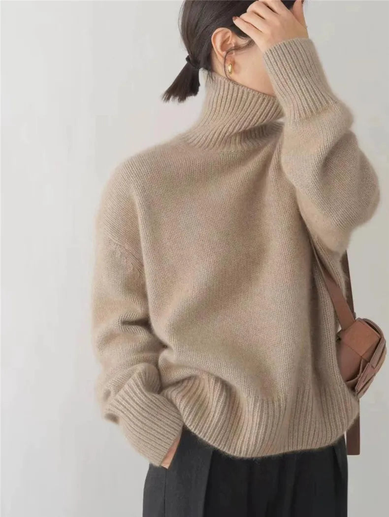 Weicher Rollkragenpullover Modern Style Damenschal