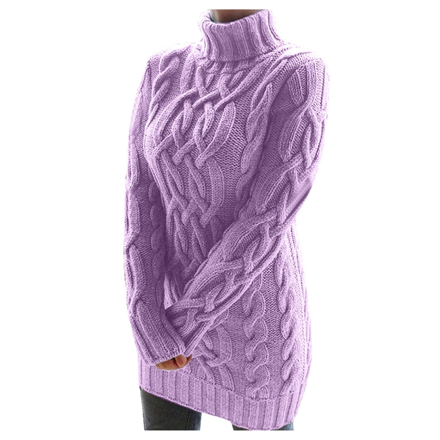 Strick Rollkragenpullover Weich und Warm