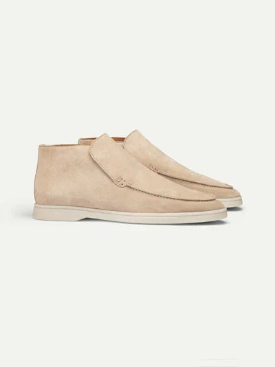 Herren Loafer Wildleder Braun Schnürlos