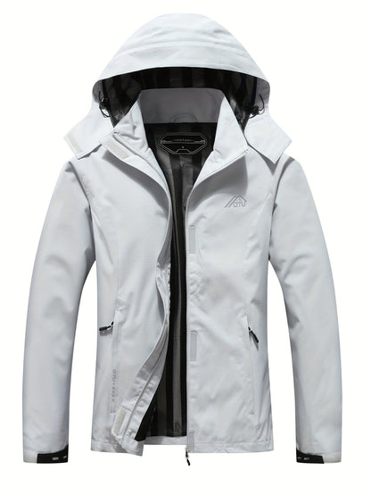 Wasserdichte Outdoorjacke Kapuze Herbst Frühling - IdealeKleiden