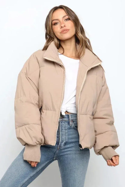 Damen Oversize Pufferjacke Warm