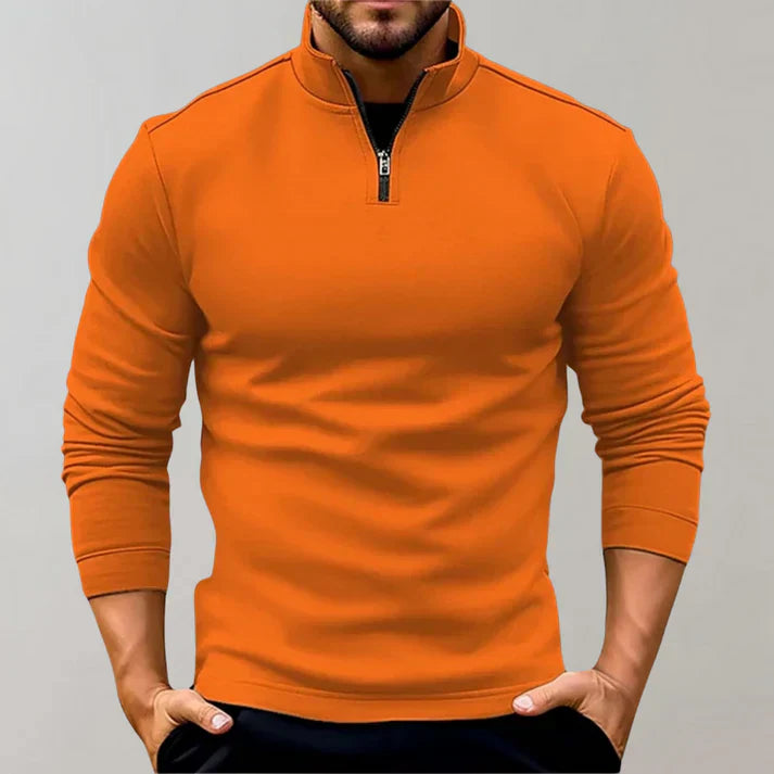 Herren Rollkragenpullover Reißverschluss Sportlich Alvin