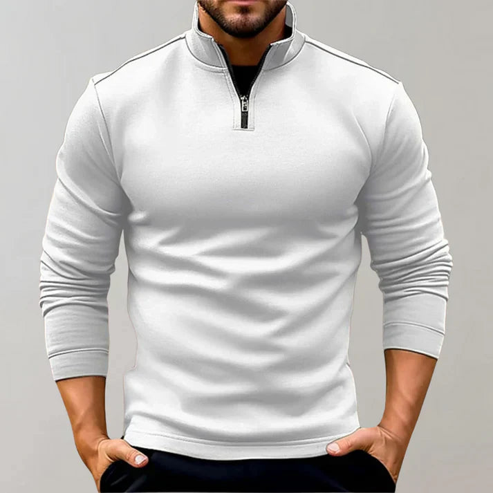 Herren Rollkragenpullover Reißverschluss Sportlich Alvin