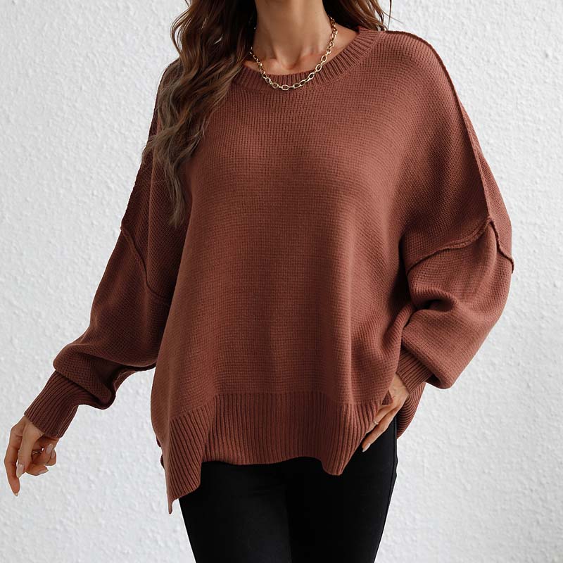 Damen Strickpullover Herbst Rundhals Modell