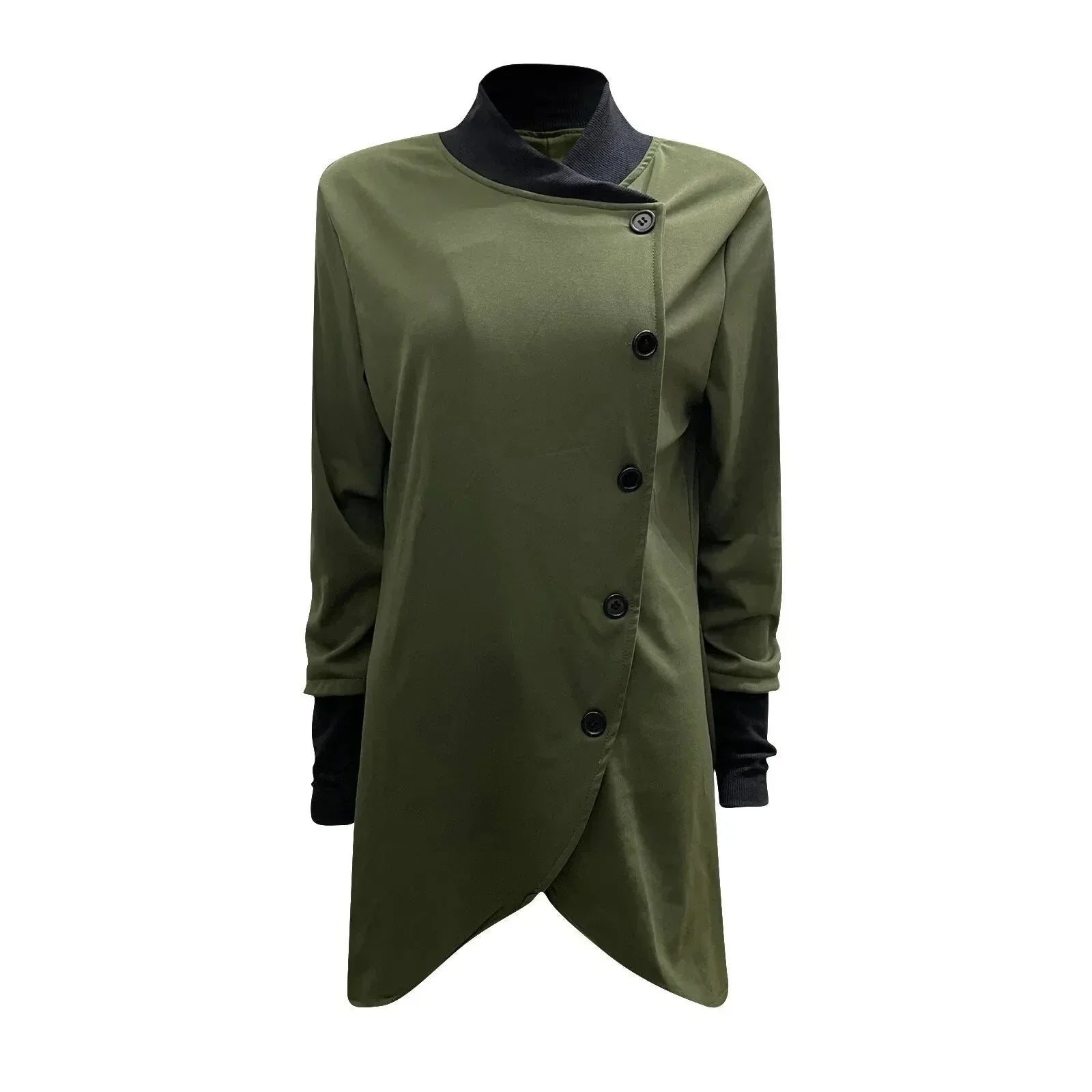 Stylische Damenjacke Mit Knöpfen Modern - IdealeKleiden