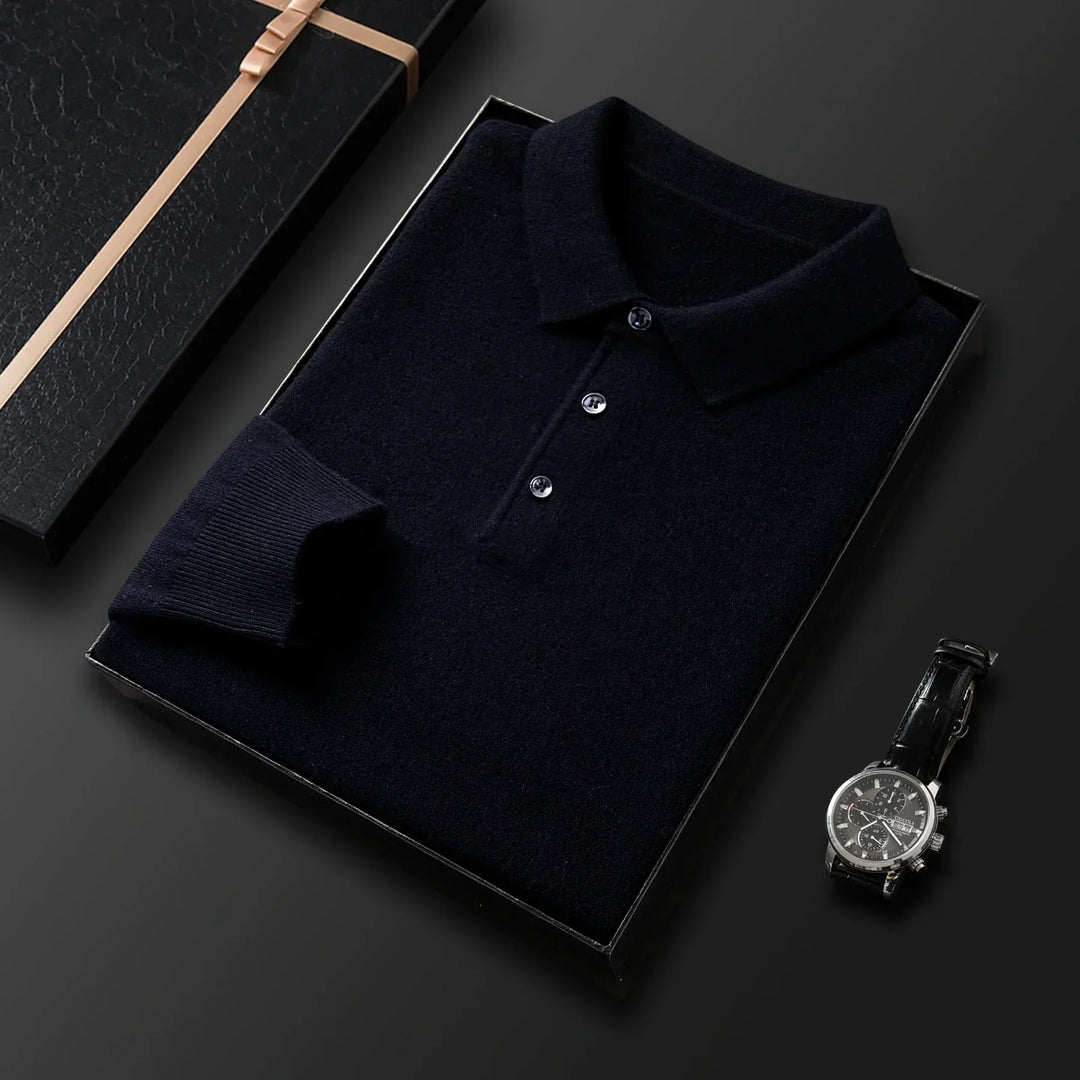 Herren Polopullover Strick Modern