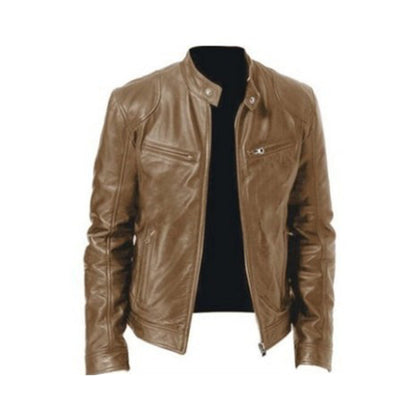 Elegante Lederjacke Herren Modern Cut