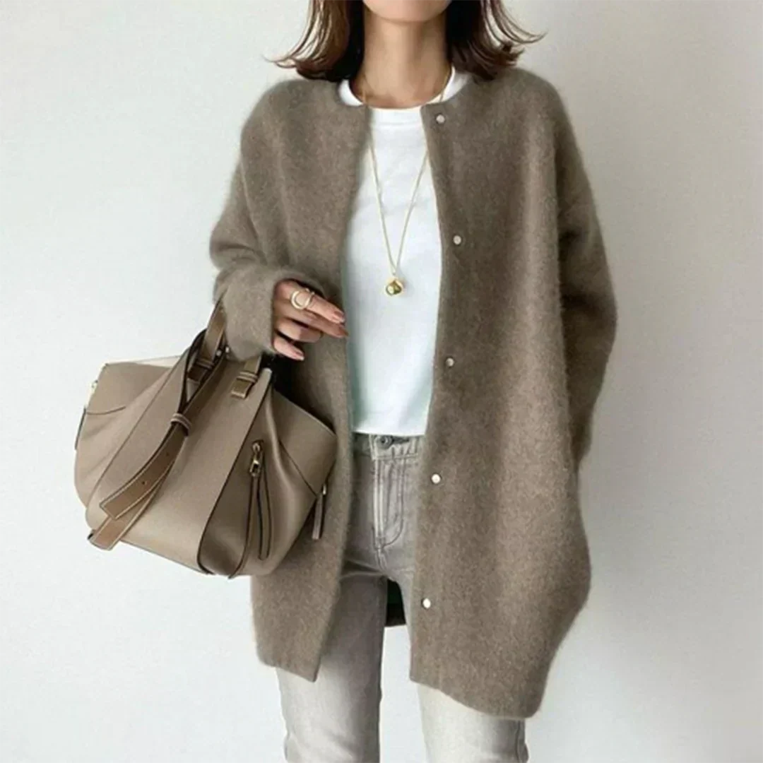 Lässige Strickjacke Langärmlig Bequem