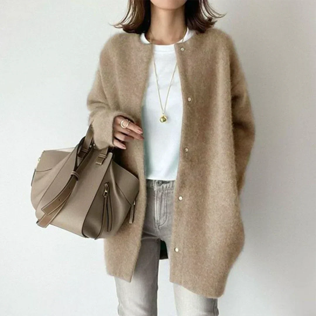 Lässige Strickjacke Langärmlig Bequem - IdealeKleiden