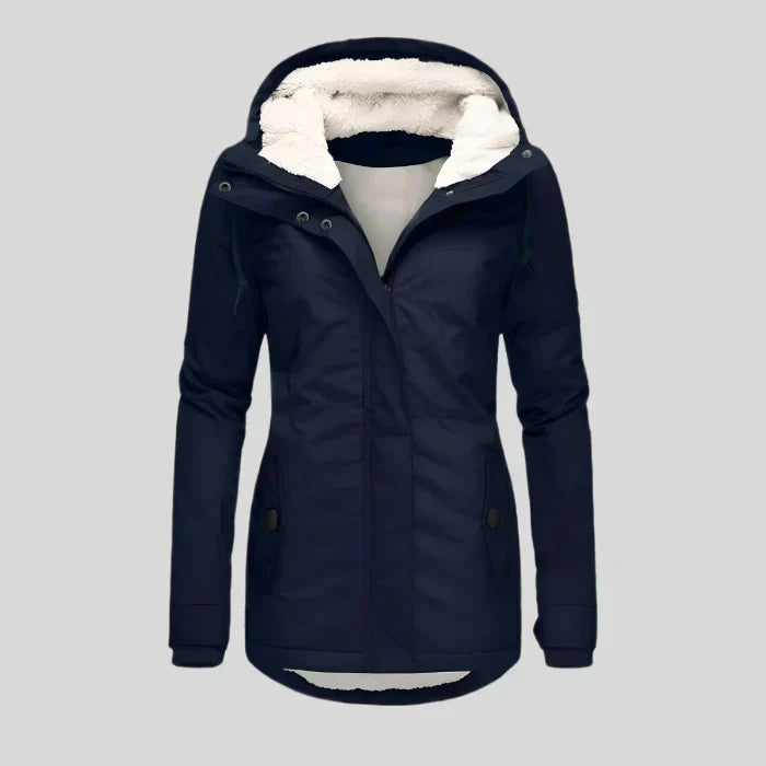 Wasserdichte Winterjacke Damen Kapuze Warm