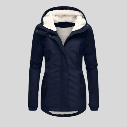 Wasserdichte Winterjacke Damen Kapuze Warm
