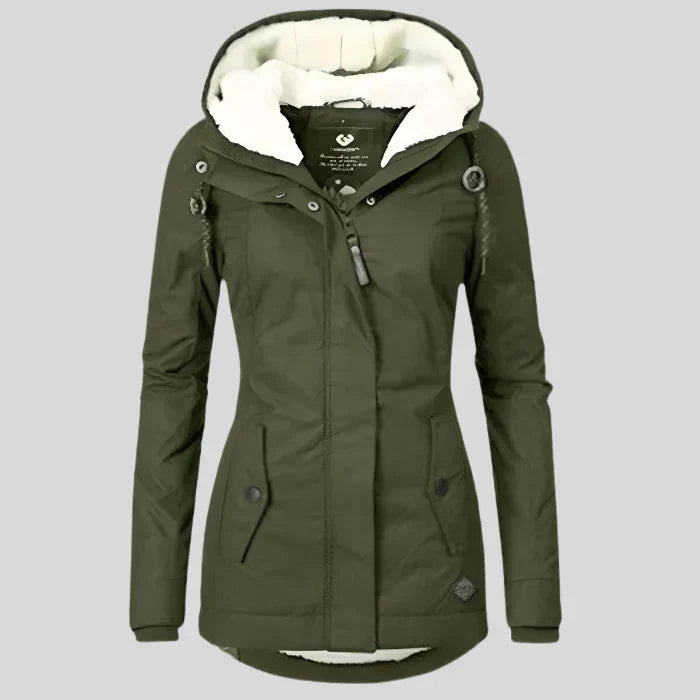 Wasserdichte Winterjacke Damen Kapuze Warm