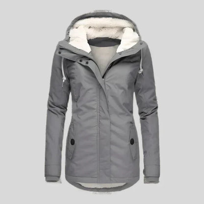 Wasserdichte Winterjacke Damen Kapuze Warm - IdealeKleiden