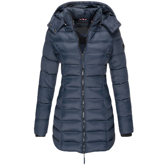 Winter Pufferjacke mit Kapuze Warm Isoliert - IdealeKleiden