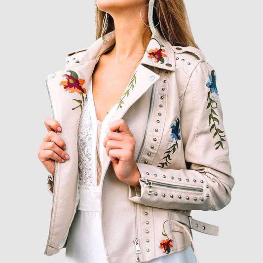 Frühlingsjacke Blumenmuster Damen - IdealeKleiden