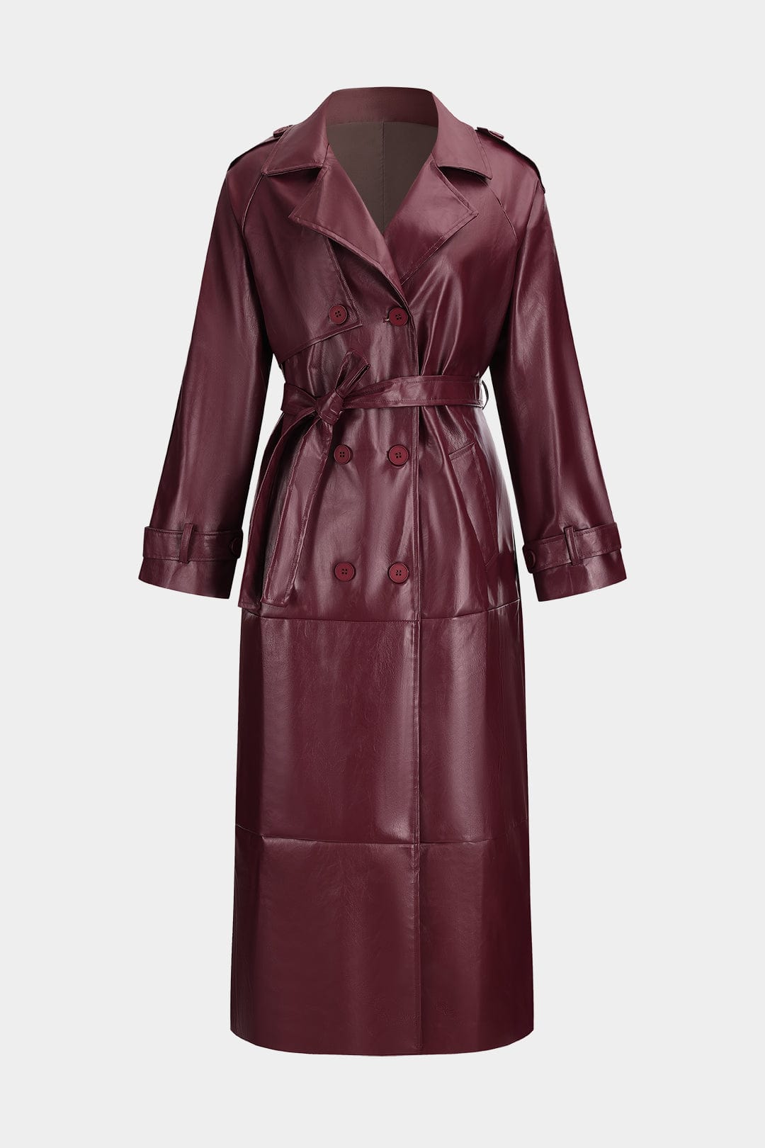 Moderner Trenchcoat aus Kunstleder Elegant und Robust