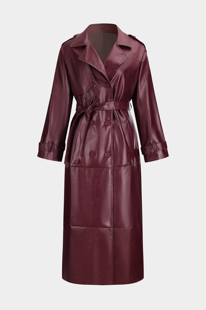 Moderner Trenchcoat aus Kunstleder Elegant und Robust