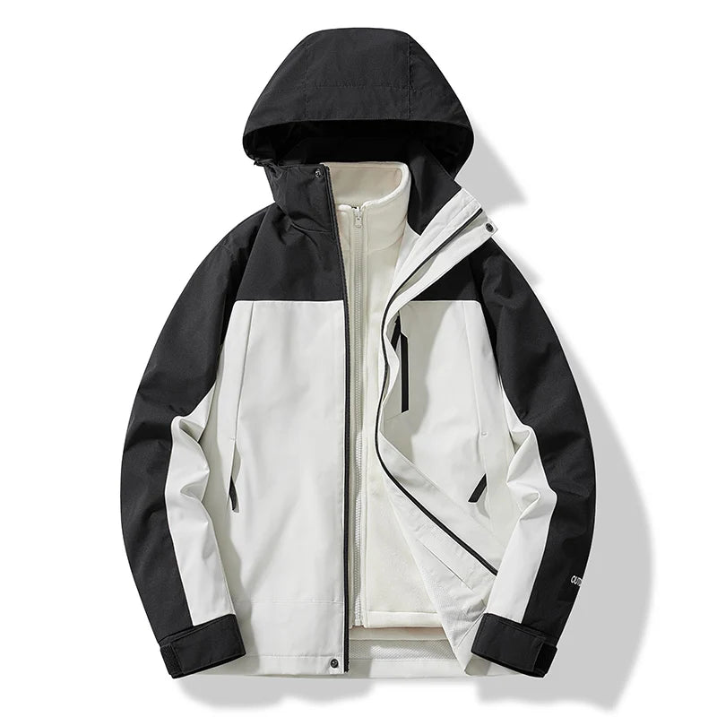 Wasserdichte Damenjacke Mit Abnehmbarer Kapuze