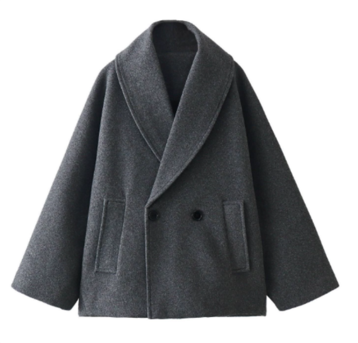 Übergroßer Damenmantel Oversized Stil - IdealeKleiden