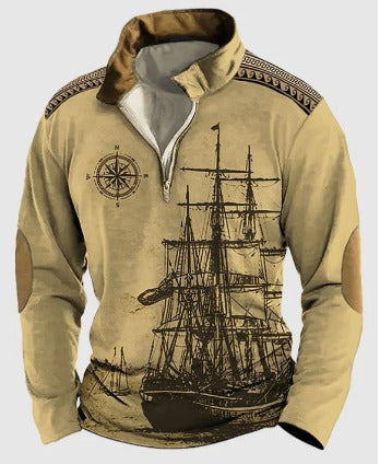 Herren Pullover Vintage Fleece Style