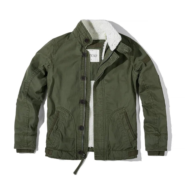 Herren Winterjacke Camouflage Warm